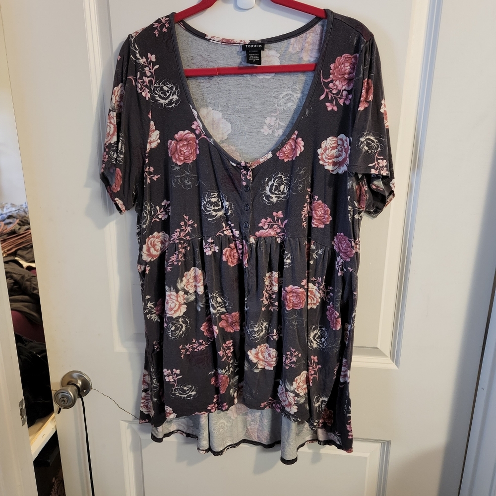 Floral baby doll top